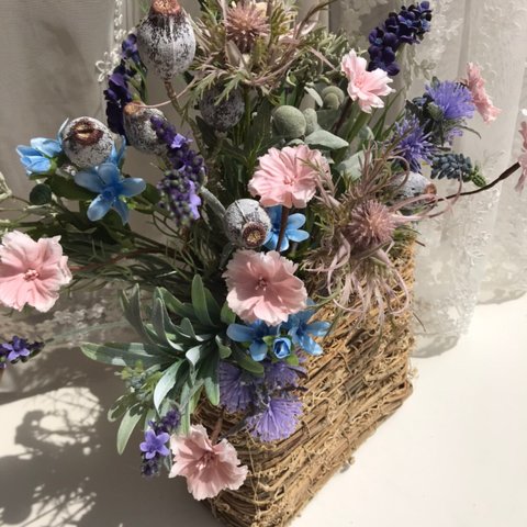 square basket★art flower