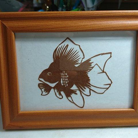 金魚 切り絵 伊勢型紙