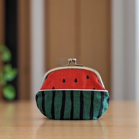 スイカのがま口財布🍉