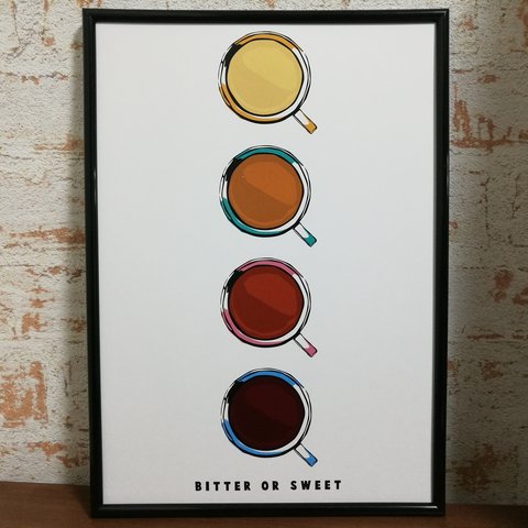 アートポスター　BITTER OR SWEET COFFEE