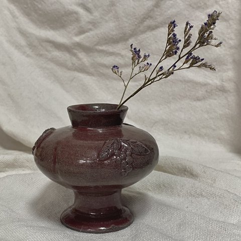 New グレープ 花瓶 ハンドメイド 陶芸