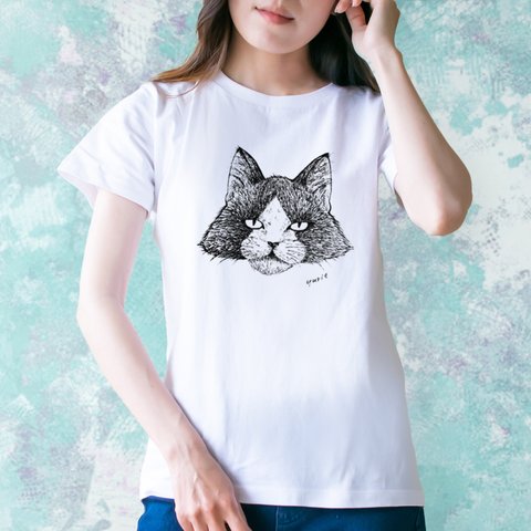 【Lサイズ】オクトの肖像画No.1 Tシャツ 白 レディース【短期発送】