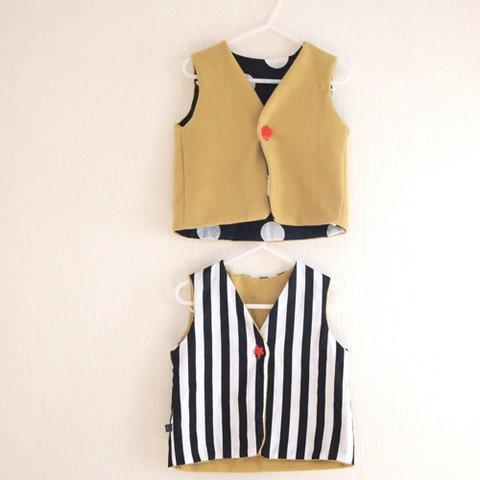 ●●　kodomo  veste  reversible　　●● stripe 　●● 90-100