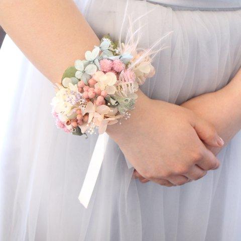 bride * wrist bouquet  #125　〔リストブーケ×ブライダル×ヘッドドレス〕