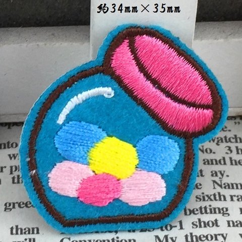 飴 ワッペン 刺繍 キルト 2枚入り