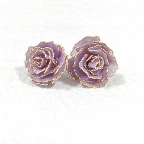 Mother's Day Gift - Purple Carnation Single Earrings