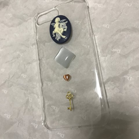 iPhone7plus カボションケース ハンドメイド