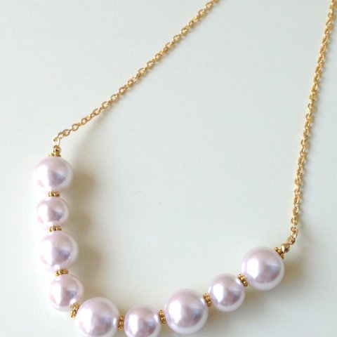 ＜500円値下げ＞Nine pearls necklace