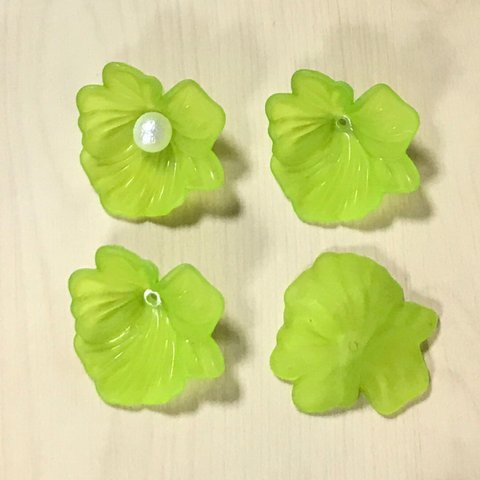 GREEN FLOST FLOWER BEADSCAP CABOCHONS PARTS