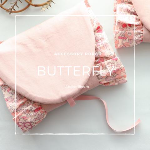 完成品販売【Butterfly】ヘアアクセサリーポーチ