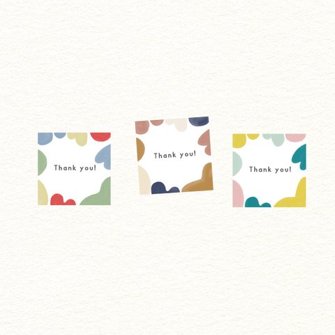 《シール》thank you "Color drop" 