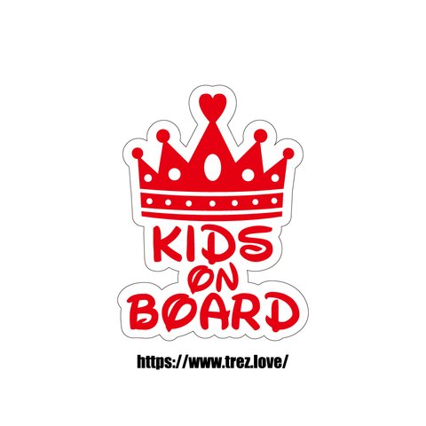 全8色 KIDS ON BOARD ティアラ 王冠 マグネット