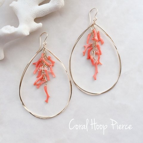 【特集掲載】coral hoop earring