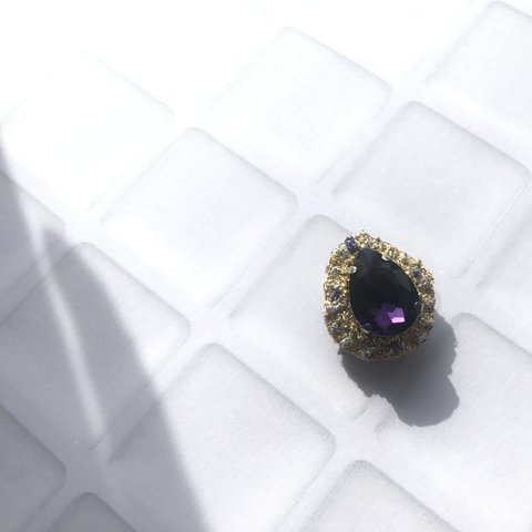 宝石刺しゅうのbrooch 【D:Purple】