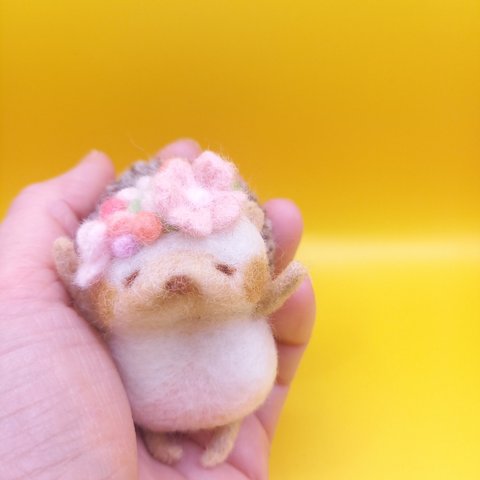 コロコロハリネズミ花冠ハリー🦔(サクラ)