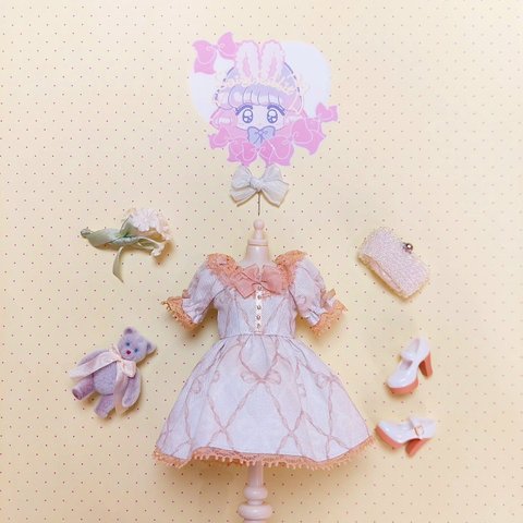 『dolly ribbon dress set🎀』《ベージュ》