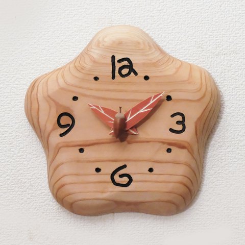手作り木の掛時計