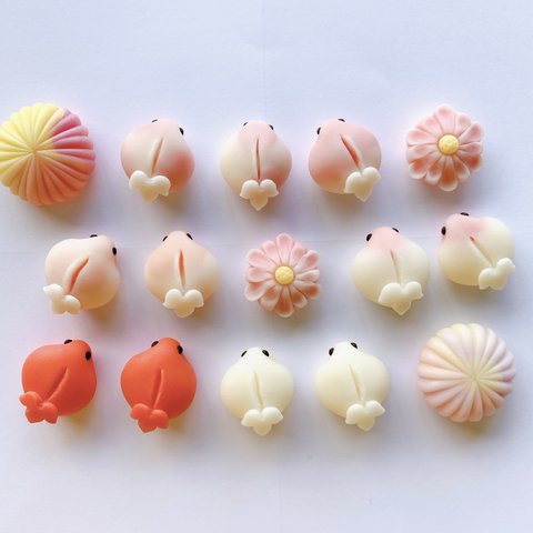 ♡金魚(ピンポンパール)♡和菓子風マグネット フェイクスイーツ