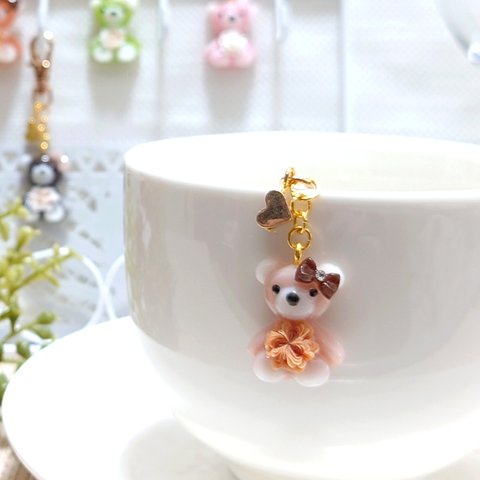 森のくまカフェ☕キーホルダー✨紅茶ラテ