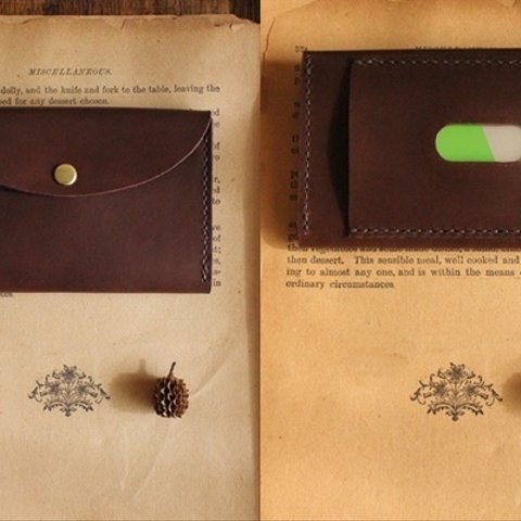 ■ 【 sim wallet　pass case / Dark　brown　】
