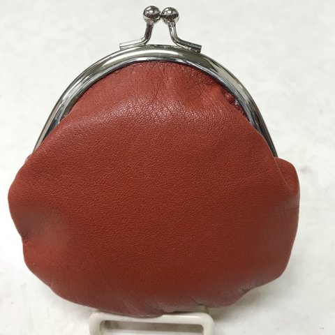 赤　本革♡がま口👛　　送料無料です♡