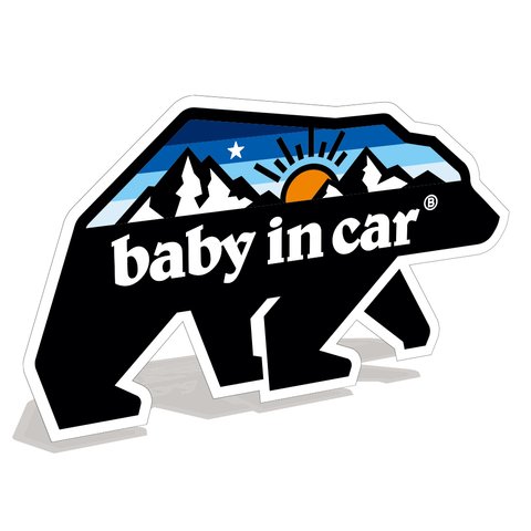 【マグネット】BABY IN CAR カーマグネット アウトドア ベア 小熊 ベビーインカー BABYINCAR