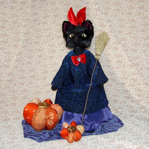 ◆セール販売◆着せ替え人形・マルガリータ・ハロウィンの黒猫・魔女服・3