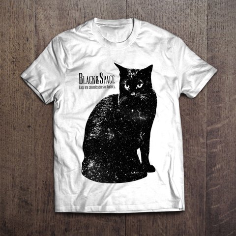 宇宙ねこTシャツ「Black&Space Cats」