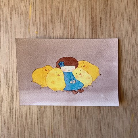 「afternoon」原画　送料無料　水彩画