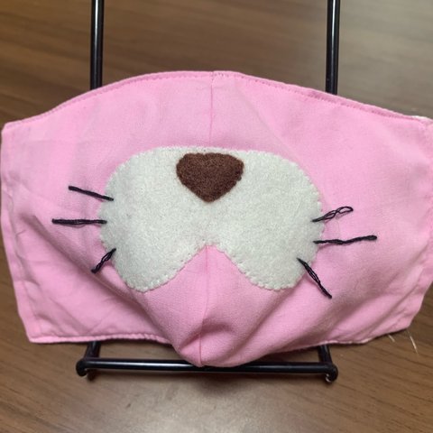 ハンドメイド  ひんやりダブルガーゼ　うさぎマスク②