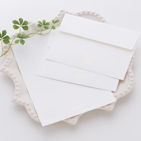 オリジナル花嫁の手紙☆ホワイト　封筒8枚＋便箋16枚　名前箔加工