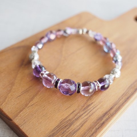 Amethyst × czech beads（ブレスレット）