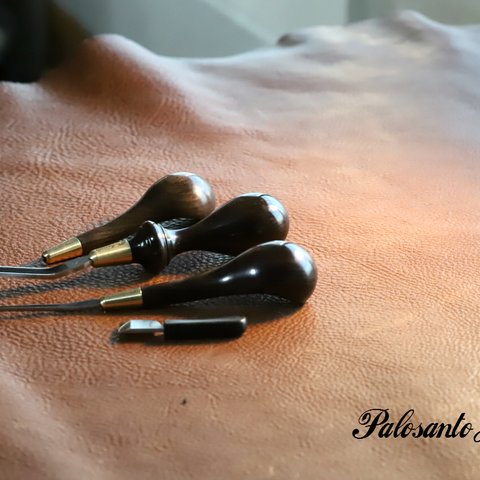 ムピンゴ(アフリカン・ブラックウッド)道具セットby Palosanto製ハンドメイドツール手作り道具