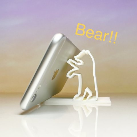 スマホスタンド Bear | クマ　くま　デスクアクセサリー　スマホアクセサリー　リモートワーク　インテリア　雑貨