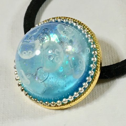 アクアリウム 海月の世界 ヘアゴム  レジン