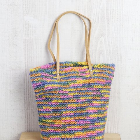 【麻ひも】カラフルな麻ひも手編みバッグ！