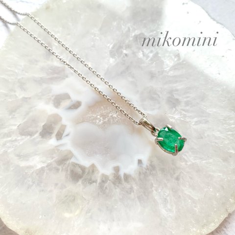 エメラルドのネックレス✨宝石質✨天然石silver925 【5月の誕生石】