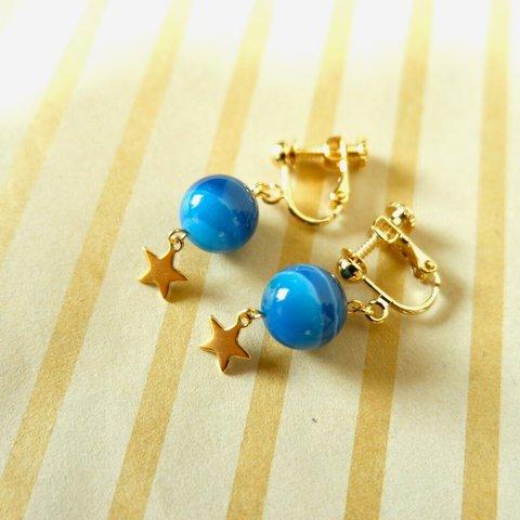 【NEW‼】mini planet *.★ earth earring