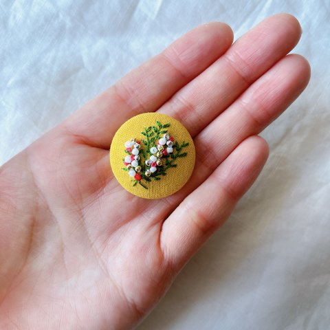 刺繍くるみボタン❁クリスマスツリー❁