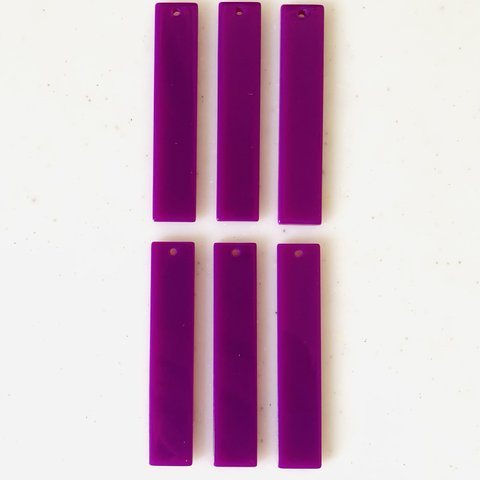 Neon Purple Rectangle Pendant Tops