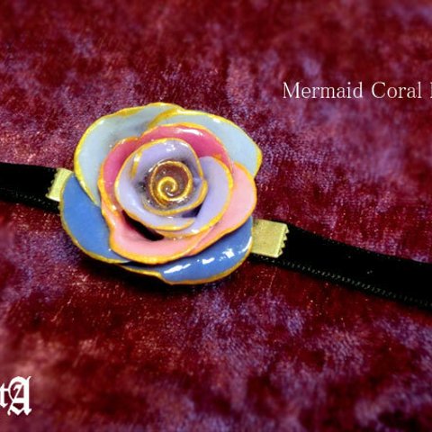 ブレスレット*人魚の珊瑚薔薇*mermaid coral rose