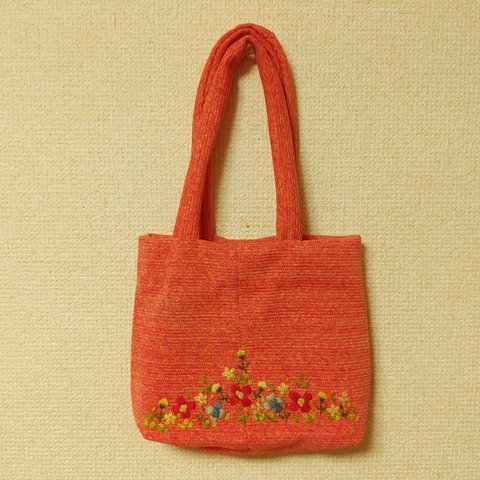 花の小箱　刺繍花咲く手提げ袋