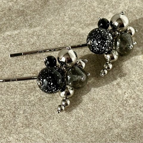 BUBBLE HAIRPIN - BLACK PAINT