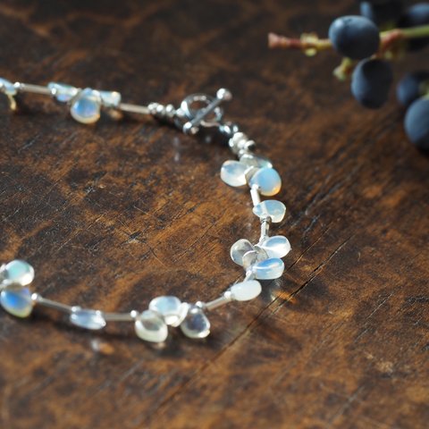 -Opal- silver bracelet