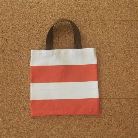 【再販】オレンジボーダーのミニトート(Orange border mini tote bag)