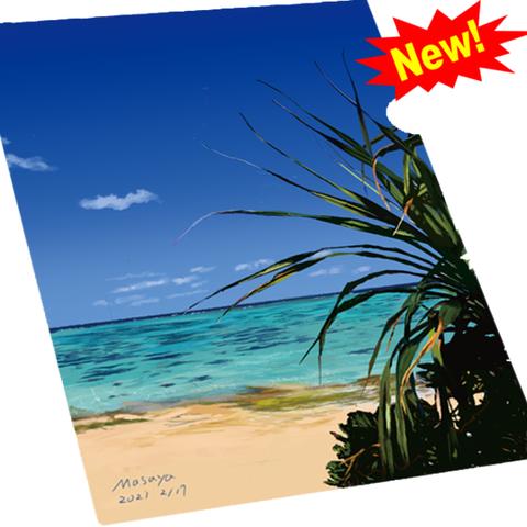 石垣島の風景を描いたオリジナルクリアファイル