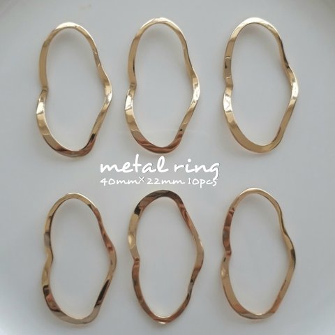 《10pcs》import metal ring 40mm✕22mm【Ch-833】