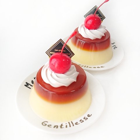 プリンのメモスタンド  フェイクスイーツ 