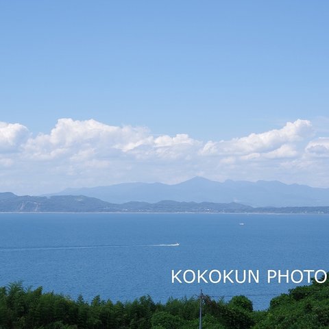 KU7 雲のある風景「雲と青空と橘湾」