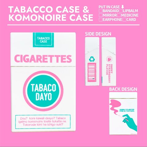 \\プレミアム// TABACO DAYO CASE🍓スイートストロベリー【小物入れにもなるケース】